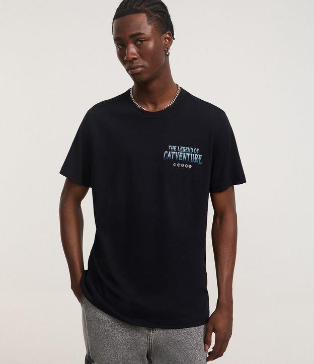 Camiseta Regular em Algodão com Estampa Lettering The Legend Of Catventure - 2