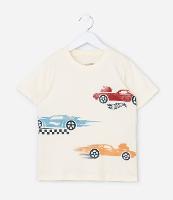 Camiseta Infantil com Estampa Carros Hot Wheels - Tam 3 a 8 Anos - 1