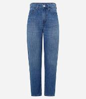 Calça Mom Comfort Cintura Alta em Jeans - 1