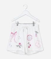 Short Regular Infantil com Estampa de Ícones Sweet Doodles - Tam 5 a 14 Anos - 1