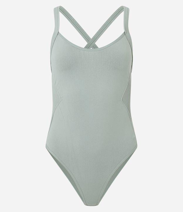 Body Seamless com Recorte Lateral Texturizado - 1