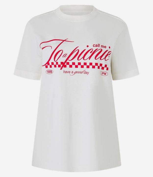 Camiseta em Algodão com Estampa Picnic Frente e Costas - 1
