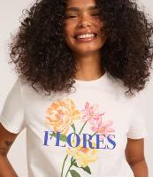 Camiseta T-Shirt em Algodão com Estampa Floral e Lettering Flores da Natureza - 2