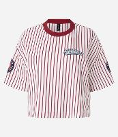 Camiseta Boxy com Estampa Listrada - 1