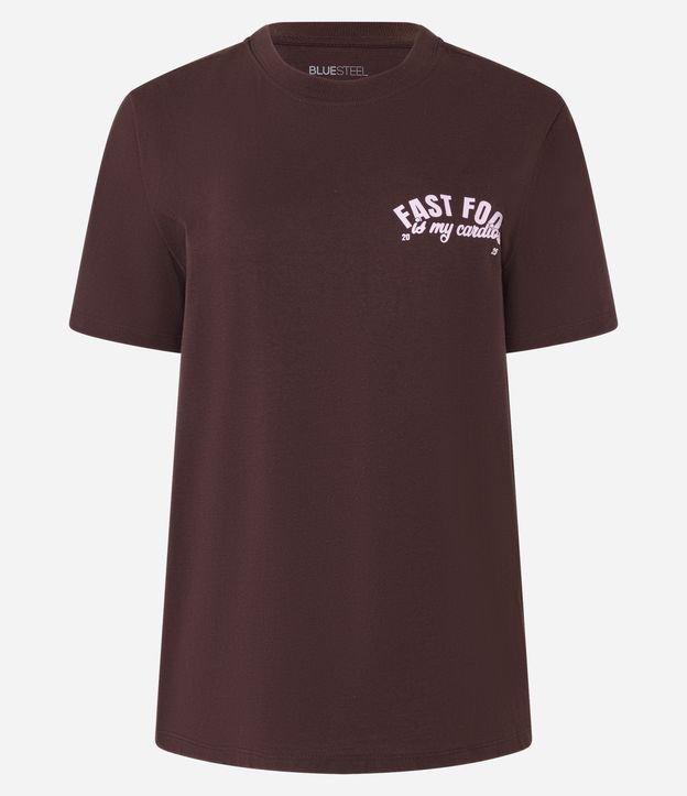 Camiseta T-Shirt em Algodão com Estampa Lettering Fast Food - 1