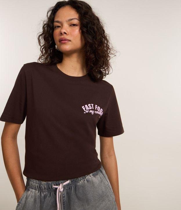 Camiseta T-Shirt em Algodão com Estampa Lettering Fast Food - 2