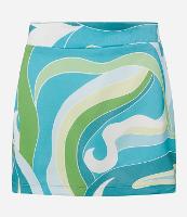 Saia Curta Reta em Cetim com Estampa Abstrata de Lenço - 2