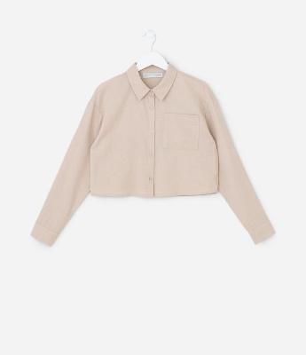 Camisa Infantil com Bolsinho - Tam 5 a 14 Anos