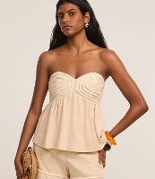 Blusa Sem Alça em Viscolinho com Cordas no Busto - 2