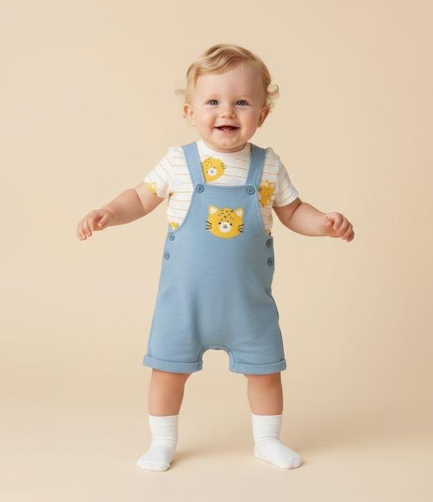 Conjunto Infantil em Moletom com Estampa de Tigre - Tam 0 a 18 Meses - 2