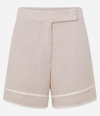 Short em Viscolinho com Detalhe de Corda na Barra