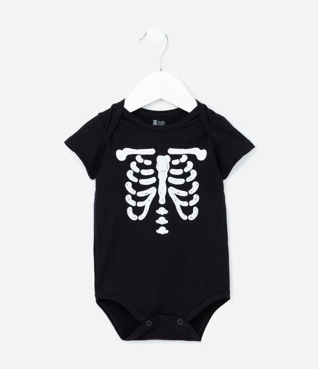 Body Infantil com Estampa Esqueletinho - Tam 0 a 18 meses - 1