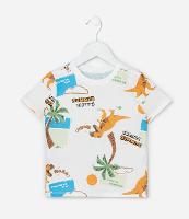 Camiseta Infantil com Estampa de Dinossauros  - Tam 1 a 6 Anos - 1