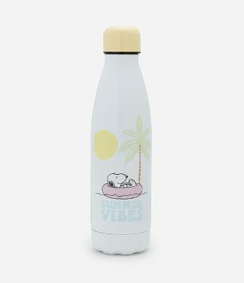 Garrafa em Metal com Estampa Snoopy na Praia 750 ml