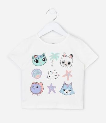 Camiseta Infantil com Estampa dos Personagens A Casa Magica da Gabby - Tam 1 a 6 Anos