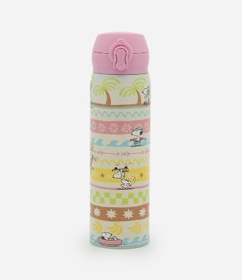 Garrafa Térmica com Tampa de Botão Estampa do Snoopy 450ml