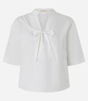 Blusa em Tricoline com Amarração na Gola Padre - 1