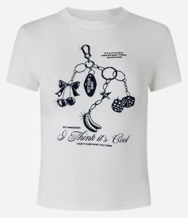 Camiseta New T-Shirt em Algodão com Estampa de Chaveiro - 1