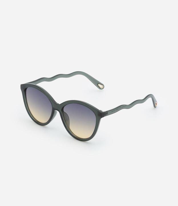 Óculos de Sol Redondo com Haste Ondulada - 1