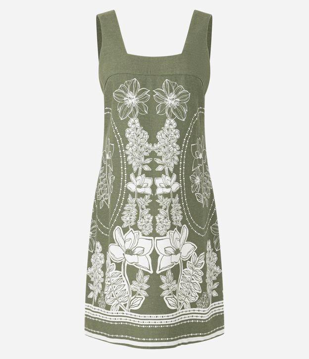 Vestido Curto em Viscolinho com Estampa Floral - 1