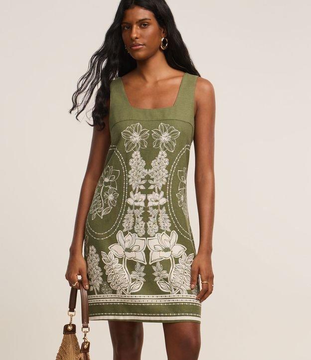 Vestido Curto em Viscolinho com Estampa Floral - 2