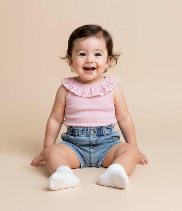 Short Infantil em Jeans - Tam 3 a 18 Meses - 2