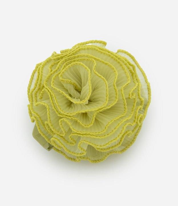 Piranha De Cabelo em Tecido com Formato Flor - 1