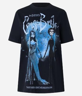 Camiseta T-shirt em Algodão com Estampa Noiva Cadáver