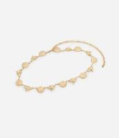 Cinto Estreito em Metal com Correntes e Pingentes de Conchas Boho Romântico - 1