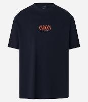 Camiseta Relaxed em Algodão com Estampa de Praia Carioca - 1