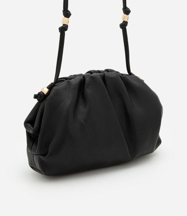 Bolsa Transversal Pequena com Detalhes em Metal e Alça de Cordão Boho Romântico - 1