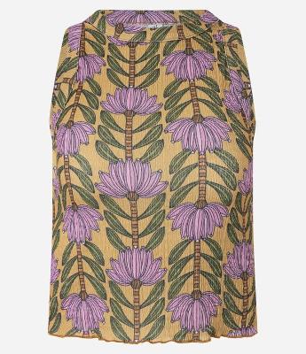 Blusa Curta Texturizada com Estampa Floral