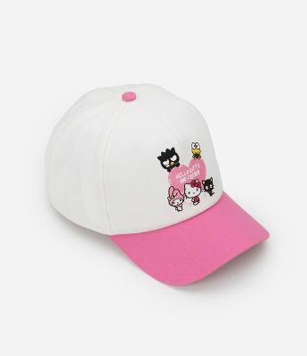 Boné Infantil Aba Curva com Estampa Hello Kitty e Amigos - Tam Único