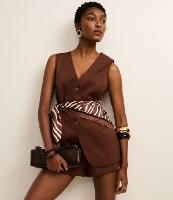 Colete Longo Alfaiatado com Botões e Amarração nas Costas - 2