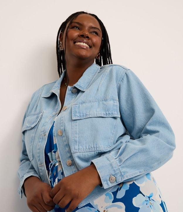 Jaqueta em Jeans com Cós no Elástico Curve & Plus Size - 2