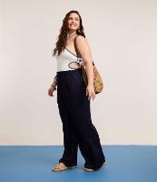 Calça Pantalona em Viscose com Elástico na Cintura Curve & Plus Size - 1