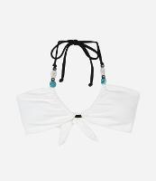 Biquíni Top Bandeau Texturizado com Aviamentos nas Alças - 1