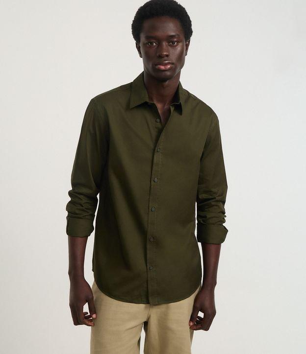 Camisa Regular em Sarja Amaciada - 1