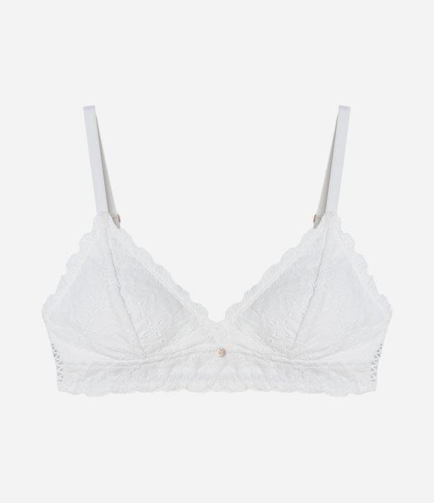 Sutiã Top em Algodão Bordado - 1