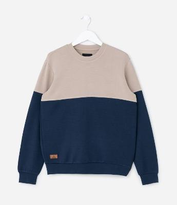 Casaco Infantil em Modal Bicolor - Tam 5 a 14 Anos