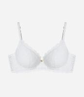 Sutiã Base em Algodão Bordado e Bojo Oco - 1