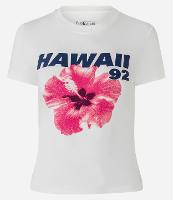Camiseta New T-Shirt em Algodão com Estampa Hibisco Hawaii - 1