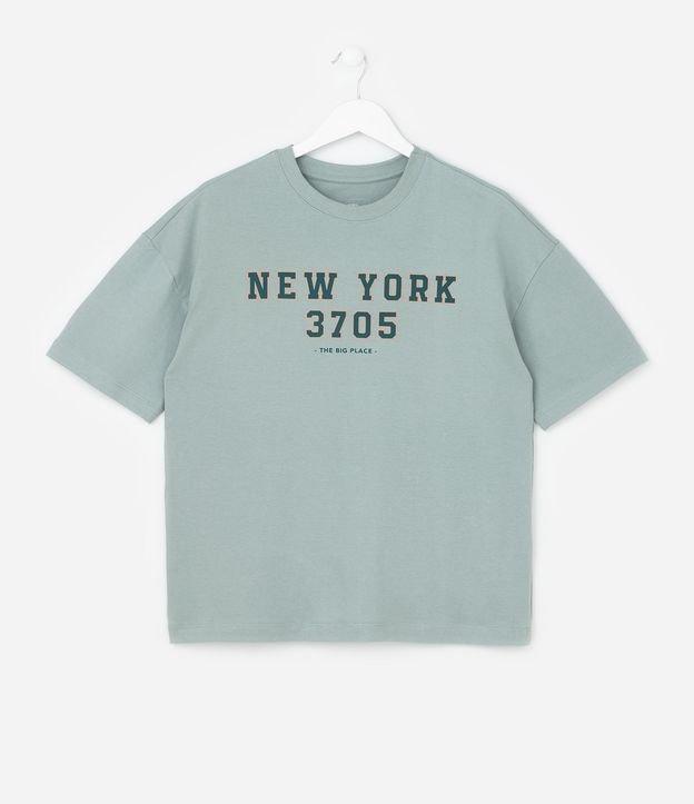 Camiseta Infantil com Estampa New York Frente e Costas - Tam 5 a 14 anos - 1