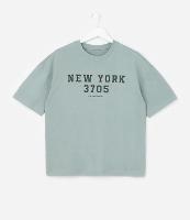 Camiseta Infantil com Estampa New York Frente e Costas - Tam 5 a 14 anos - 1