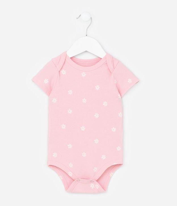 Body Infantil com Estampa de Margaridas - Tam  RN a 18 meses - 1