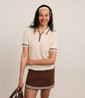 Camiseta Polo Esportiva em Tricô com Zíper na Gola - 1