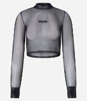 Blusa Esportiva em Tule com Golinha e Estampa Muse - 1