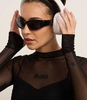 Blusa Esportiva em Tule com Golinha e Estampa Muse - 2