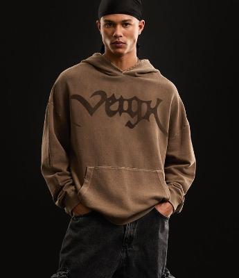 Casaco Boxy em Moletom com Capuz e Lettering Estilizado Veigh