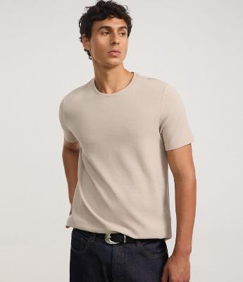 Camiseta Slim em Algodão Canelada